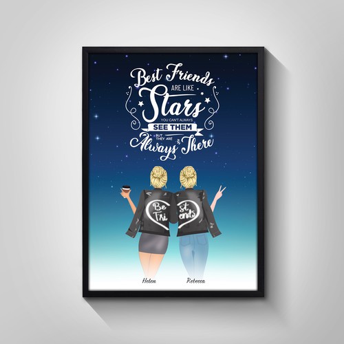 Best friend hot sale poster ideas