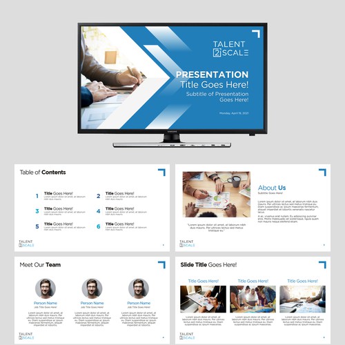 Powerpoint Template for Talent2Scale Design by Wisden