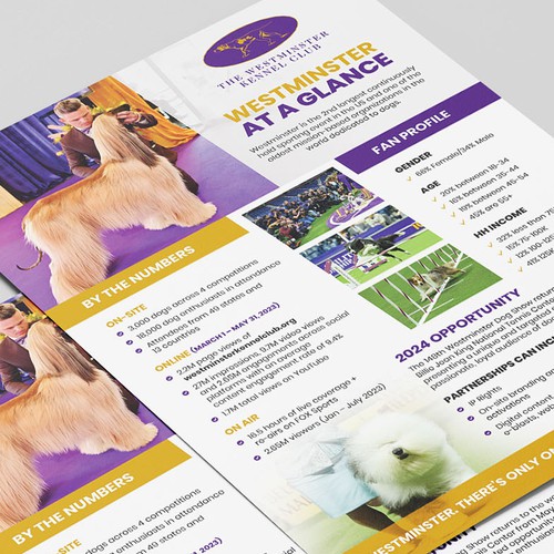 Design a Highlight Sheet for the iconic Westminster Kennel Club Dog Show! Design by Alphabet ♥