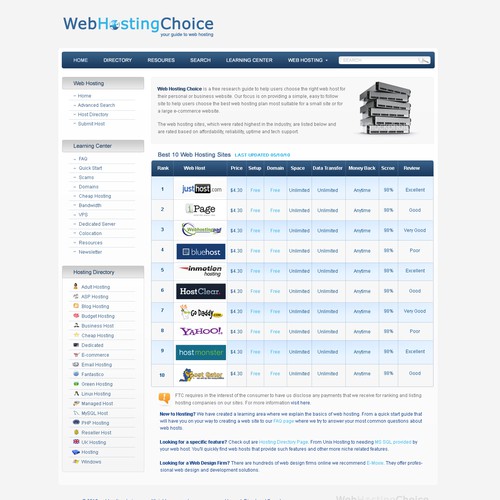 Redesign WebHostingChoice.com Design by judiart