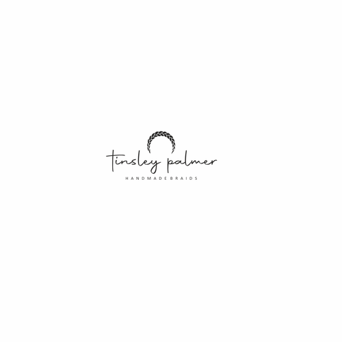 Design a modern fresh elegant logo for a handmade hair