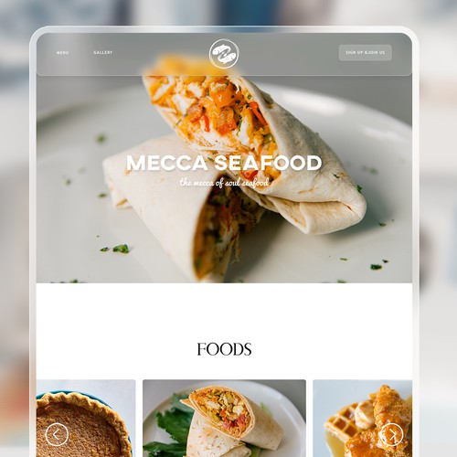 Miami Soul Seafood Restaurant Concept 1 Page Only-ontwerp door Zacky Tambean