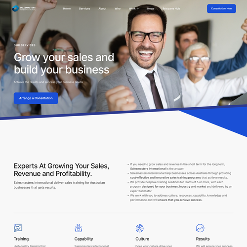 Create an engaging website for a world leading sales consulting company Design réalisé par Degie Tatanusa