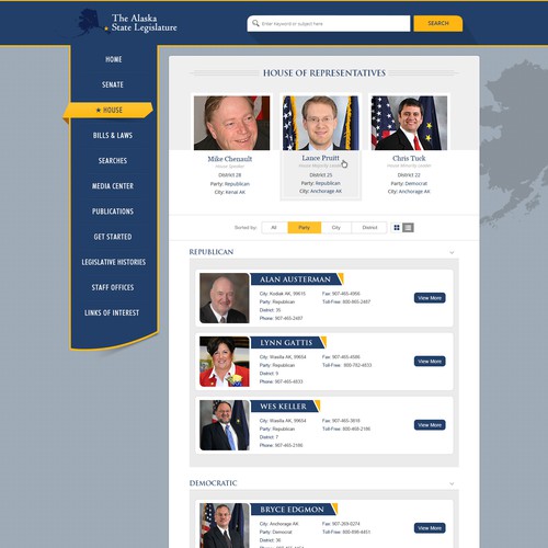 Redesign the Alaska Legislature's Website! Design by Smashing Boys