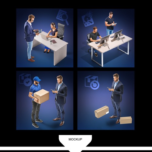 6 pictures of a process steps Design by M.Y.P.