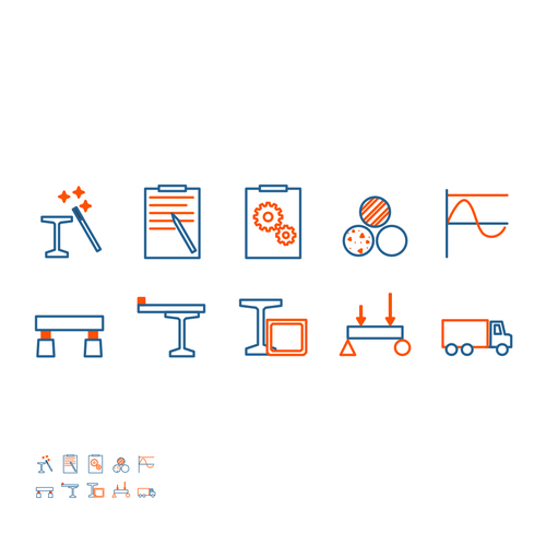 Create the icons for the buttons of a toolbar of an application program (Revised). Design by MaciejK