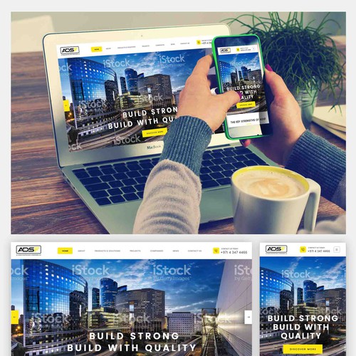 Construction Company Website Design Design réalisé par Bright_Designer