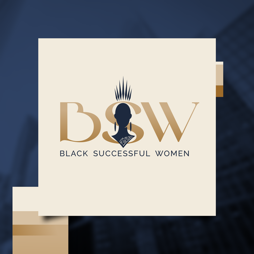 Upscale logo for the successful Black woman who wants to level up personally and professionally Design réalisé par dznWILD