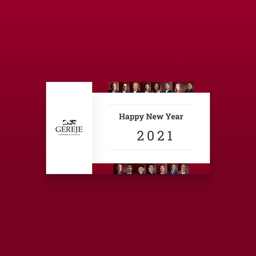 Happy new year card for GEREJE INVESTMENT BANK Design by Orovor