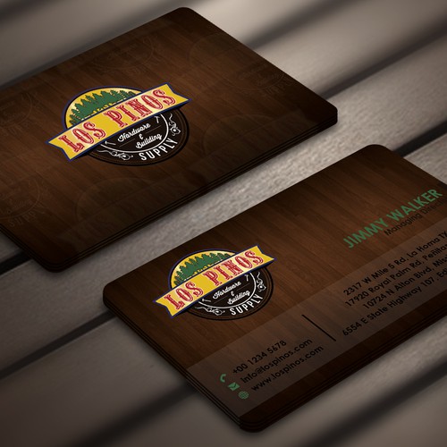 Los Pinos Hardware & Building Supply Business Card Contest!-ontwerp door Nerys Design™