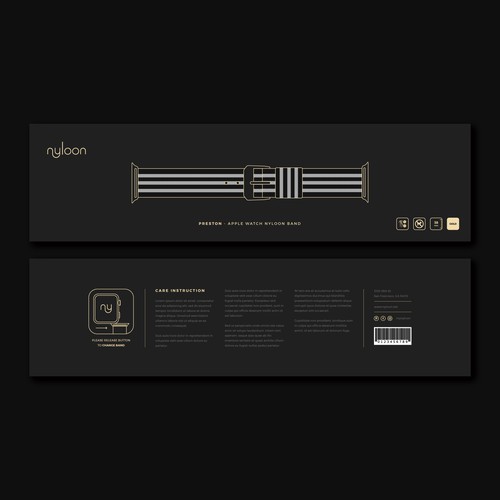 Packaging Design for custom made watch bands Design by ZecuroX