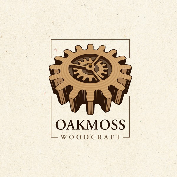 "Oakmoss Woodcraft" Logo