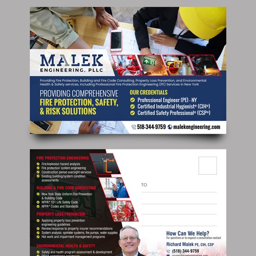 Designs | Postcard design for engineering consulting firm | Postcard ...