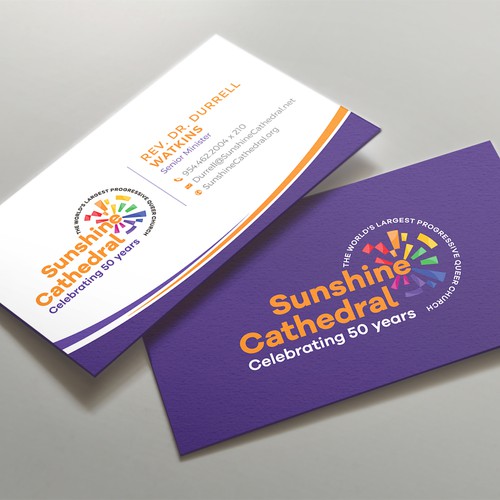 Business Card for Growing Progressing LGBTQ Church Design by kaylee CK