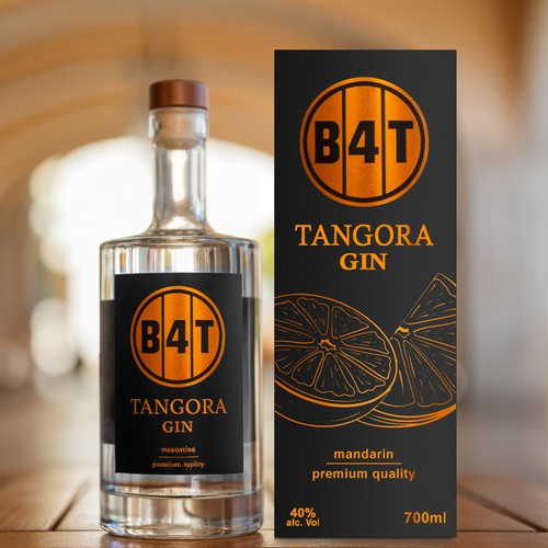 Premium Spirits Brand - Bottle Packaging Design Design by Melissa Solano