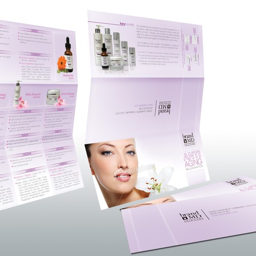 Skin care line seeks creative branding for brochure & fact sheet Design por stanci
