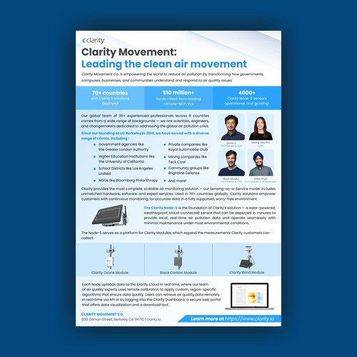 Design one-pager company overview Design by ZEED.