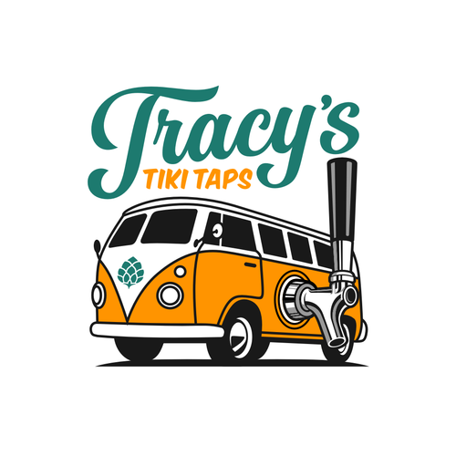 Fun Logo to help us attract people to our beer bus Design by guinandra