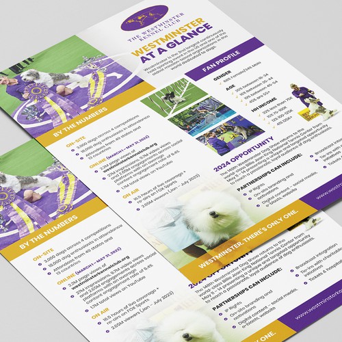 Design a Highlight Sheet for the iconic Westminster Kennel Club Dog Show! Design réalisé par Alphabet ♥