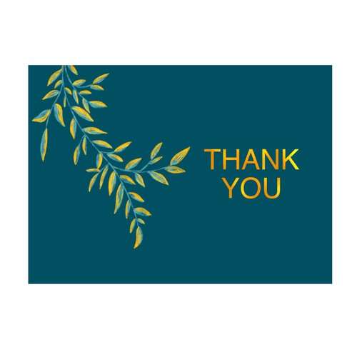 Thank you card design Design réalisé par fitriandhita