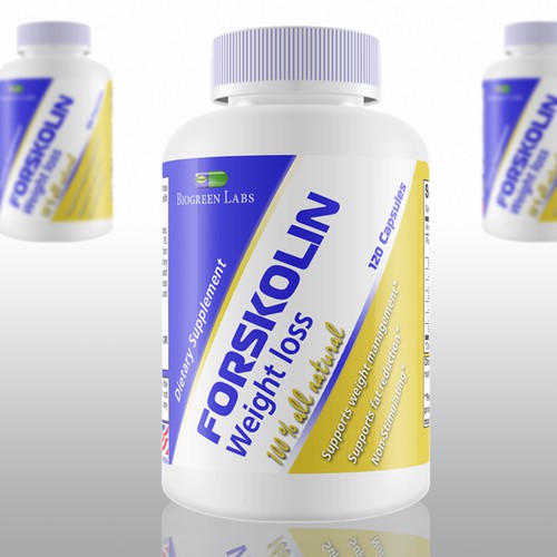 Modern health supplement label design Design by LSDdesign