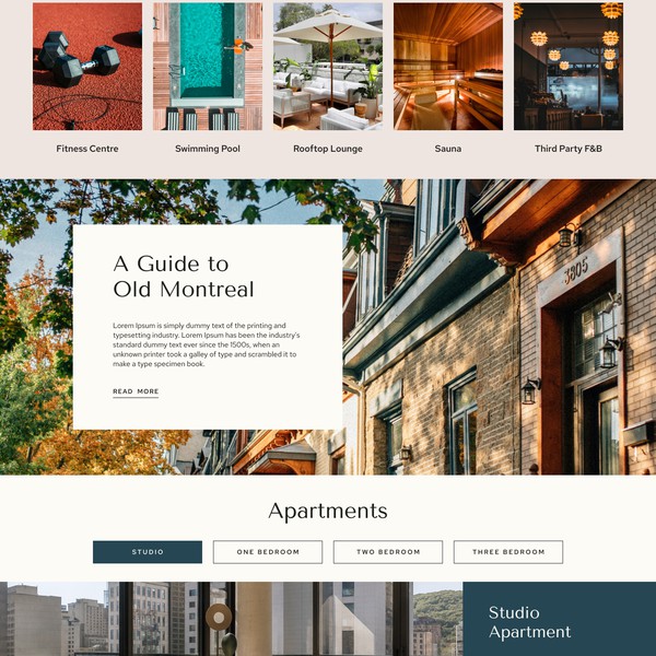 Website Design for Hotel brand 