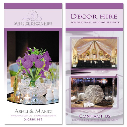 postcard or flyer for Supplize Decor Hire Design by ivanam07