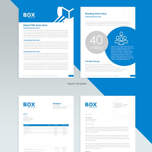 Word template for a parcel delivery company Design by Joemar Concepts