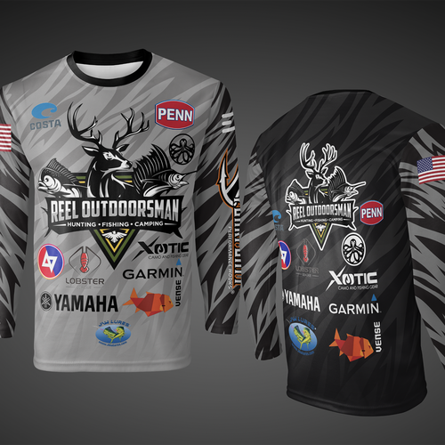 Reel outdoorsman tournament fishing jersey, T-shirt contest