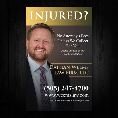 Personal injury lawyer needs eye-catching print ad | Other business or ...