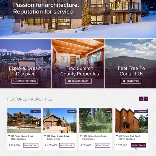 Wolf Real Estate site Design  page design contest