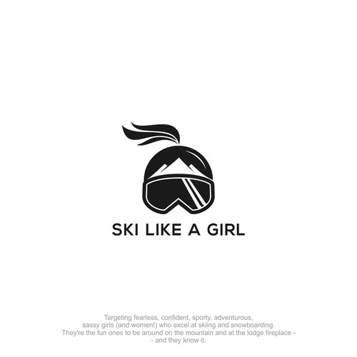 a classic yet fun logo for the fearless, confident, sporty, fun badass female skier full of spirit Diseño de sevenart99