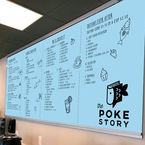 Create A One Of A Kind Menu Board Design For The Poke Story Menu Contest