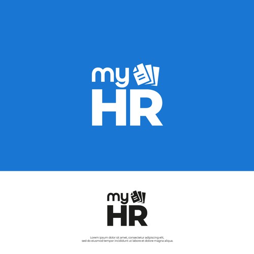 Create an awesome logo for myHR, the #1 HR Software in Luxembourg ! Design by M.I.Thomson