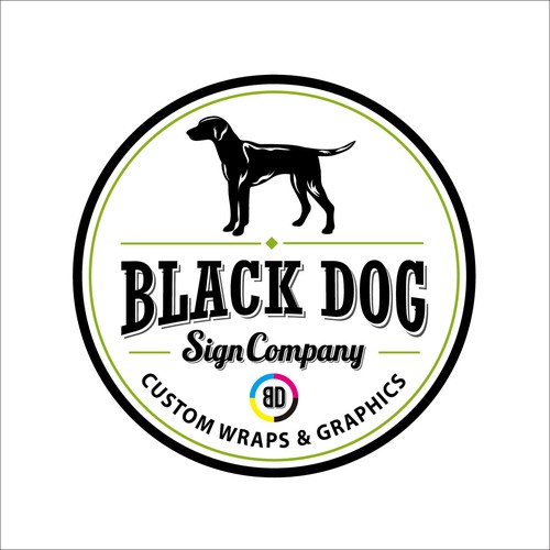 Create a clean, classic & vivid logo for Black Dog Sign Company | Logo ...