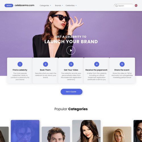 Designs | Super modern design for brand new celebrity branding platform ...