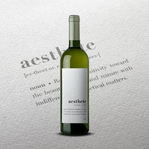 Minimalistic wine label needed Réalisé par O Ñ A T E