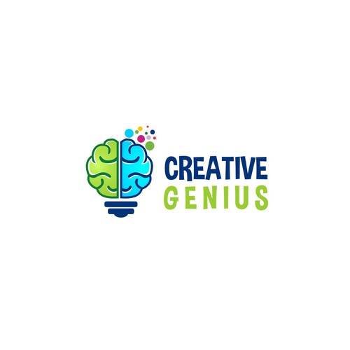 "Creative Genius" Logo for an art school. Design by yudilima