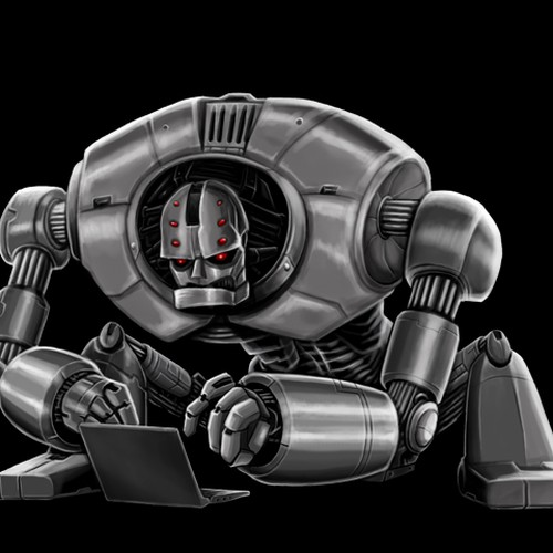 Computer modeled (CG) evil robot illustration Diseño de zoelhenry