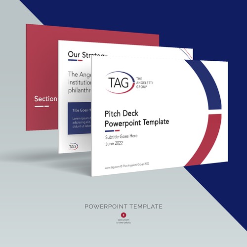 Professional and modern powerpoint template that is easy to edit for use across a variety of clients Design by Joemar Concepts