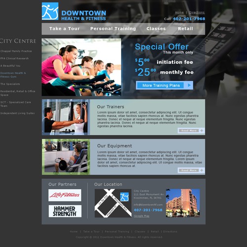 Web Design for Modern Gym/Fitness Center | Web page design contest