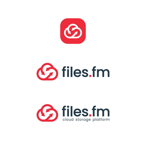 Files.fm logo and brand refresh for cloud storage platform Design by Diaveo