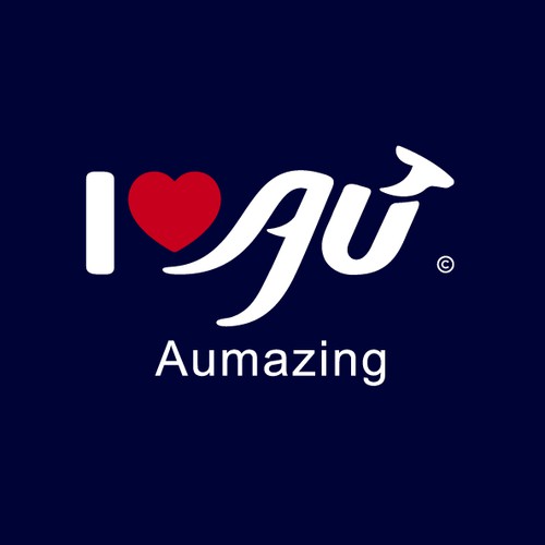 I Love Au Logo to appeal tourists and locals alike Design by Deezign Depot