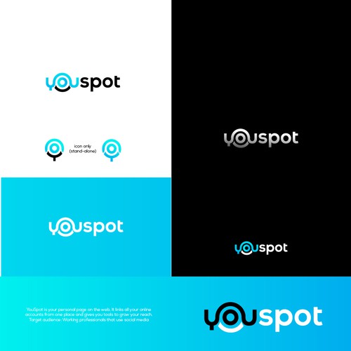 Simple but clever logo for YouSpot.com Design by dellfi ©