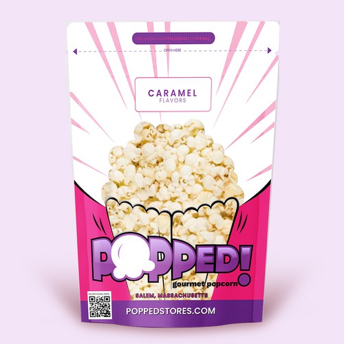 Lets make a POPPIN' popcorn bag design! Design by • ArsyaCreativisia •