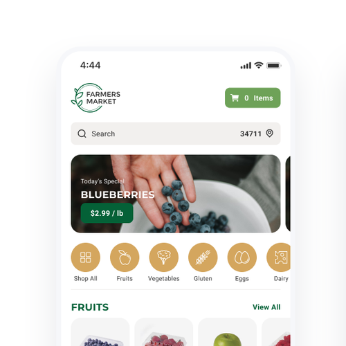 Farmers Market App Réalisé par Mrgn Studio®