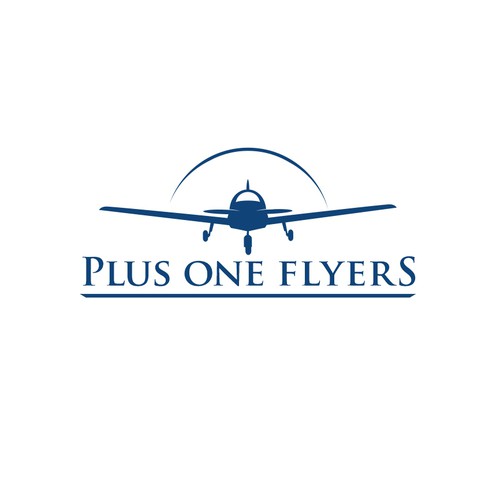 Airplane themed logo for private pilot flying club! Design by Logicainfo ♥