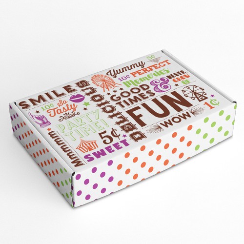 Design An Interesting Retail Vintage Candy Box / Subscription Candy Box!  (non gender or age specific, see details) Design by HollyMcA