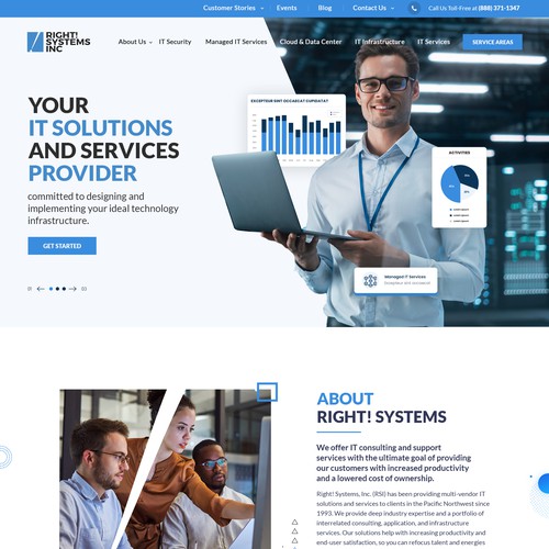 Designs | Right! Systems Website Redesign | Web page design contest