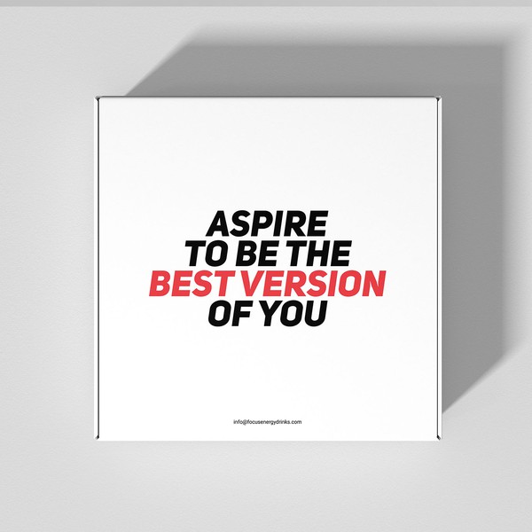 Design by Aksa. titled "FOCUS Energy Drinks"